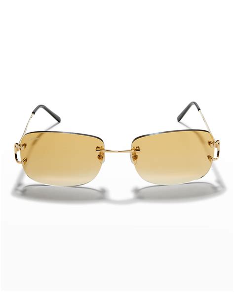 cartier sun glasses|rimless cartier glasses men's.